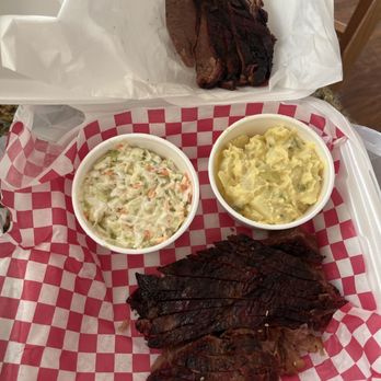 Ray's BBQ - Regular Sliced Brisket with coleslaw and potato salad, extra side of brisket. $50 - Barbeque Near Me - Norman, Oklahoma Ray's BBQ - Regular Sliced Brisket with coleslaw and potato salad, extra side of brisket. $50 - Barbeque Near Me - Norman, Oklahoma