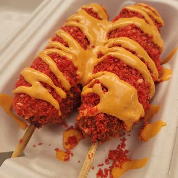 Two Hands Corn Dogs - Spicy dog with mozzerella cheese! - Fast Food Near Me - Lakewood, California Two Hands Corn Dogs - Spicy dog with mozzerella cheese! - Fast Food Near Me - Lakewood, California