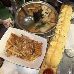 Fishcake Soup, Shake Fries, Korean Style Big Egg Roll Fishcake Soup, Shake Fries, Korean Style Big Egg Roll