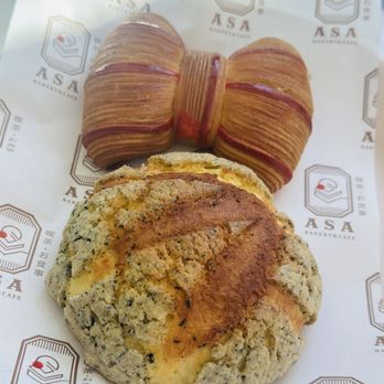 Asa Bakery & Cafe - Strawberry ribbon croissant and melon early gray pan - Bakeries Near Me - San Diego, California