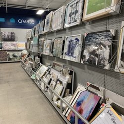 At Home - Aisle full of home products, such as prints.