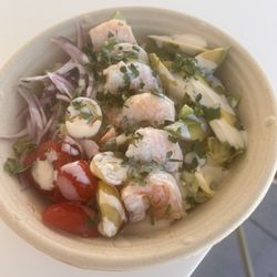 Brandy’s Harbortown - Signature salad with added shrimp - at the Heirloom Window