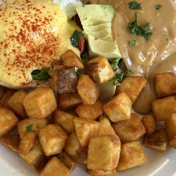 Rembrandts - Pick 2 Benedict's (avocado for one and the other was short ribs) - Breakfast & Brunch Near Me - Eagle, Idaho Rembrandts - Pick 2 Benedict's (avocado for one and the other was short ribs) - Breakfast & Brunch Near Me - Eagle, Idaho