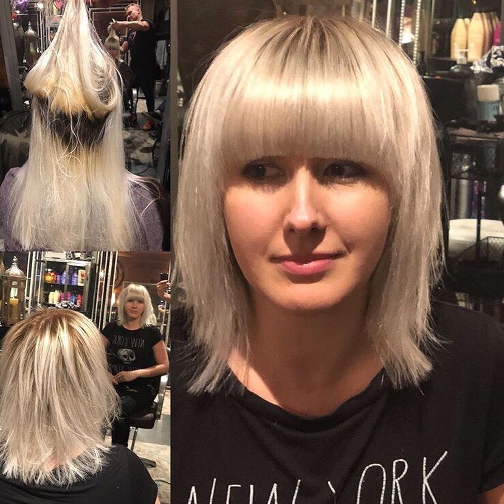 Awesome color correction job and razor haircut! Awesome color correction job and razor haircut!