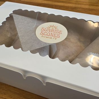 Sunrise Scones - Box of scones from Sunrise Scones - Bakeries Near Me - Fort Worth, Texas Sunrise Scones - Box of scones from Sunrise Scones - Bakeries Near Me - Fort Worth, Texas