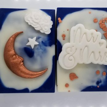 Novens Treats by V - Custom wedding rice krispies for such a beautiful couple to match their under the stars theme. - Desserts Near Me Novens Treats by V - Custom wedding rice krispies for such a beautiful couple to match their under the stars theme. - Desserts Near Me