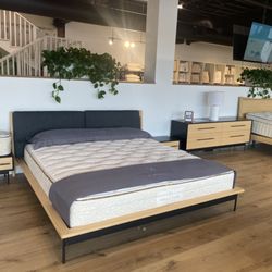SLEEP365 & Naturepedic Organic Mattress Gallery - Naturepedic Organic Azure Mattress displayed with bamboo bed frame