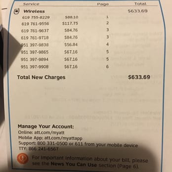 AT&T Store - Here's my bill far from 300$ supposably including direct tv. Do you see direct tv in that bill liers!! Liers!! - Mobile Phones Near Me - Temecula, California