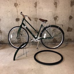 Warped fender that was never replaced and the tire they sent even though I opened a case for a broken wheel