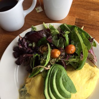 Jane - Spinach omelet with avocado + house salad instead of the morning potatoes :) - Coffee & Tea Near Me - Los Angeles, California Jane - Spinach omelet with avocado + house salad instead of the morning potatoes :) - Coffee & Tea Near Me - Los Angeles, California