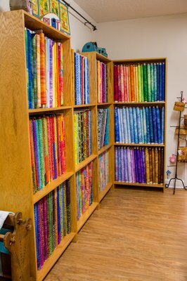 Fantastic Fabric Selection - We have many fabrics to choose from.  We carry Batiks, Childrens, Christmas, Blenders, Floral, Tula Pink, and many more.