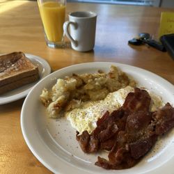 My tasty breakfast of eggs over-easy!
