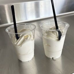 Barely half or just 2/3 filled ice cream cups.   Big disappointment!