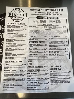 Menu photo 3 Bibb St Pizza Company Montgomery, AL Menu photo 3 Bibb St Pizza Company Montgomery, AL