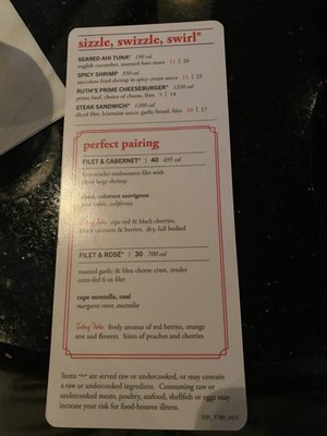 Menu photo 4 Ruth's Chris Steak House Tampa, FL