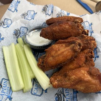 Captain James Crab House - Wings with Celery - Seafood Near Me - Baltimore, Maryland