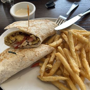 Cafe Zaytun - Chicken Shawarma Wrap w/ side of Fries - Mediterranean Near Me - Elgin, Illinois