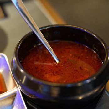Volkano BBQ & Sushi - Kimchichiggae had legit seafood in it but didn't have enough kick (not enough gochujang), felt more like fuzhou style soup - Sushi Bars Near Me - Lubbock, Texas