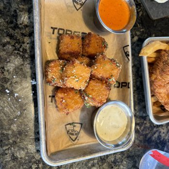 Topgolf - Cheesy macaroni bites - Golf Near Me - San Jose, California Topgolf - Cheesy macaroni bites - Golf Near Me - San Jose, California