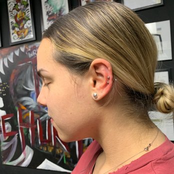 Inkaholik Tattoos - Double Helix piercing! - Tattoo Near Me - Miami, Florida Inkaholik Tattoos - Double Helix piercing! - Tattoo Near Me - Miami, Florida