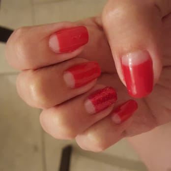 Bombshell Nail & Spa - Half moon poorly executed - Nail Salons Near Me - Las Vegas, Nevada
