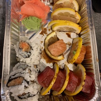 Nagoya Sushi - a tray of sushi and vegetables - Sushi Bars Near Me - Radford, Virginia
