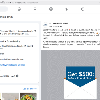 IMT Stevenson Ranch - Referral program - Apartments Near Me - Stevenson Ranch, California IMT Stevenson Ranch - Referral program - Apartments Near Me - Stevenson Ranch, California
