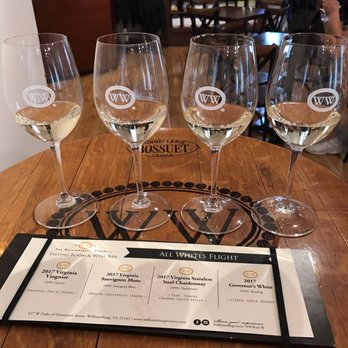 The Williamsburg Winery - White Wine Flight - Hotels Near Me - Williamsburg, Virginia