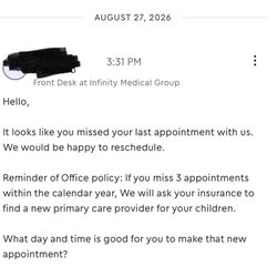 Infinity Medical Group - Message from Klara