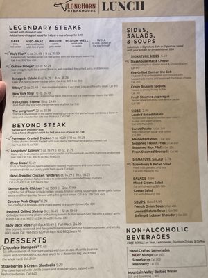 Menu photo 2 LongHorn Steakhouse Orlando, FL Menu photo 2 LongHorn Steakhouse Orlando, FL