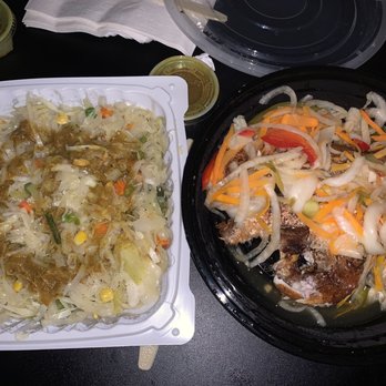 Negril - Mitchellville - Escovitched Red Snapper with Cabbage(curry gravy added per my request) - Caribbean Near Me - Bowie, Maryland