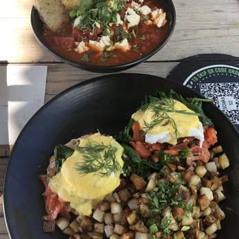 Blu Jam Cafe - Shakshuka and Norwegian Benedict - Breakfast & Brunch Near Me - Sherman Oaks, California