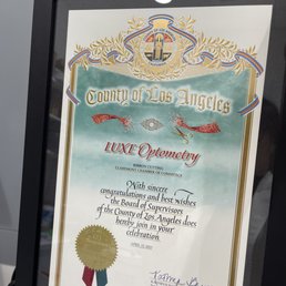 beautifully framed certificates