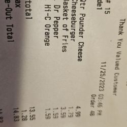 McDonald's - The receipt