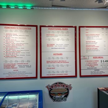 Fontano's Subs - menu - Sandwiches Near Me - Chicago, Illinois