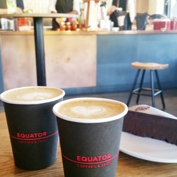 Equator Coffees - Cappucino & flourless chocolate cake - Coffee & Tea Near Me - Mill Valley, California