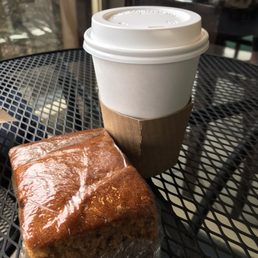 12oz drip coffee and pumpkin square for $5. Great deal :) 12oz drip coffee and pumpkin square for $5. Great deal :)
