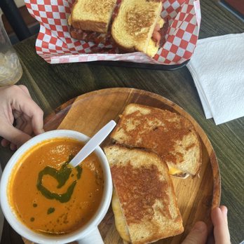 Q's Sandwich Shop - Tomato Soup with Fresh Basil, Grilled Cheese, Qs Special Breakfast Sandwich Served Weekdays 10am-12pm Weekends All Day - Sandwiches Near Me - San Francisco, California Q's Sandwich Shop - Tomato Soup with Fresh Basil, Grilled Cheese, Qs Special Breakfast Sandwich Served Weekdays 10am-12pm Weekends All Day - Sandwiches Near Me - San Francisco, California