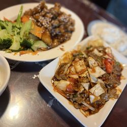Peking Chinese Restaurant - Sesame Chicken and House Mongolian Steak-good and sweet