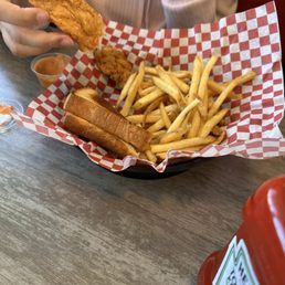 Look how big these tenders are!! That other chicken place does not hold a candle to Slim Chickens meal Look how big these tenders are!! That other chicken place does not hold a candle to Slim Chickens meal