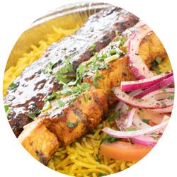 Gyro Fresh Mediterranean Grill - Kabab Plate:Chicken & Kafta Kabab