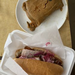 Mechita's Peruvian Bazar - Pan Con Chicharrón and Tamal de pollo