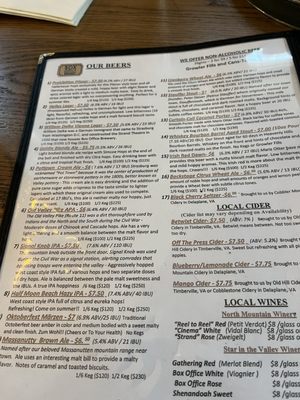Menu photo 8 Box Office Brewery Strasburg, VA
