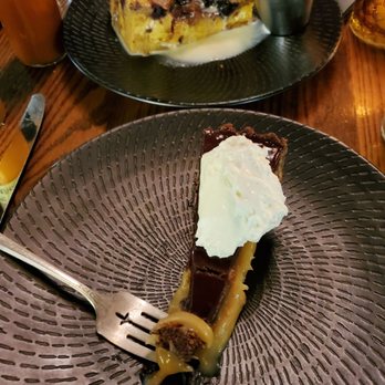 Herbe Sainte - Chocolate ganache torte and bread pudding - Cajun/Creole Near Me - Omaha, Nebraska Herbe Sainte - Chocolate ganache torte and bread pudding - Cajun/Creole Near Me - Omaha, Nebraska