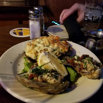 4th Base Restaurant - Oysters and stuffed portobello mushroom - Seafood Near Me - West Milwaukee, Wisconsin