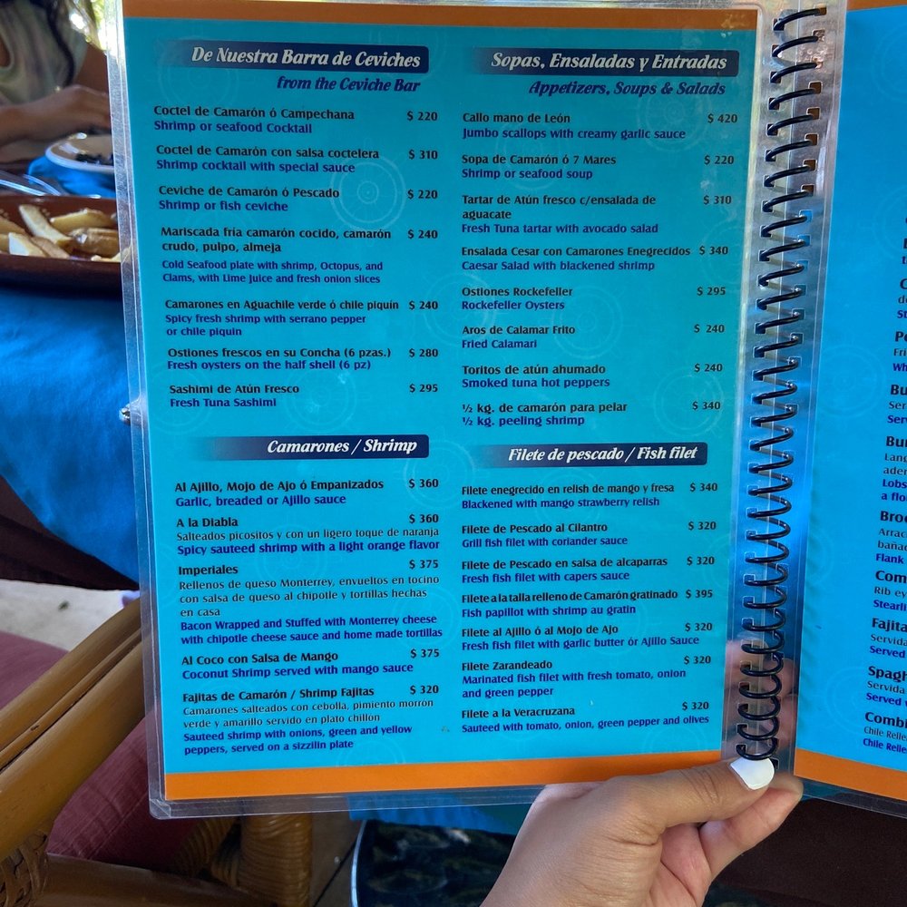 Las Mariscadas - Afternoon Menu - Seafood Near Me - Cabo San Lucas, BCS Las Mariscadas - Afternoon Menu - Seafood Near Me - Cabo San Lucas, BCS
