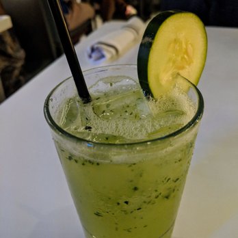 CVI.CHE 105 - Pisco Fuego: "mix of sweet and spice like no other. pisco 100 infused jalapeño, triple sec, lime, cilantro, cucumber, simple syrup" - Seafood Near Me - Miami Beach, Florida