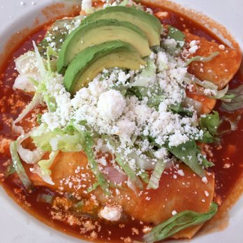 Casa Latina Hudson  - red chicken enchilada yummm - Mexican Near Me - Hudson, New York