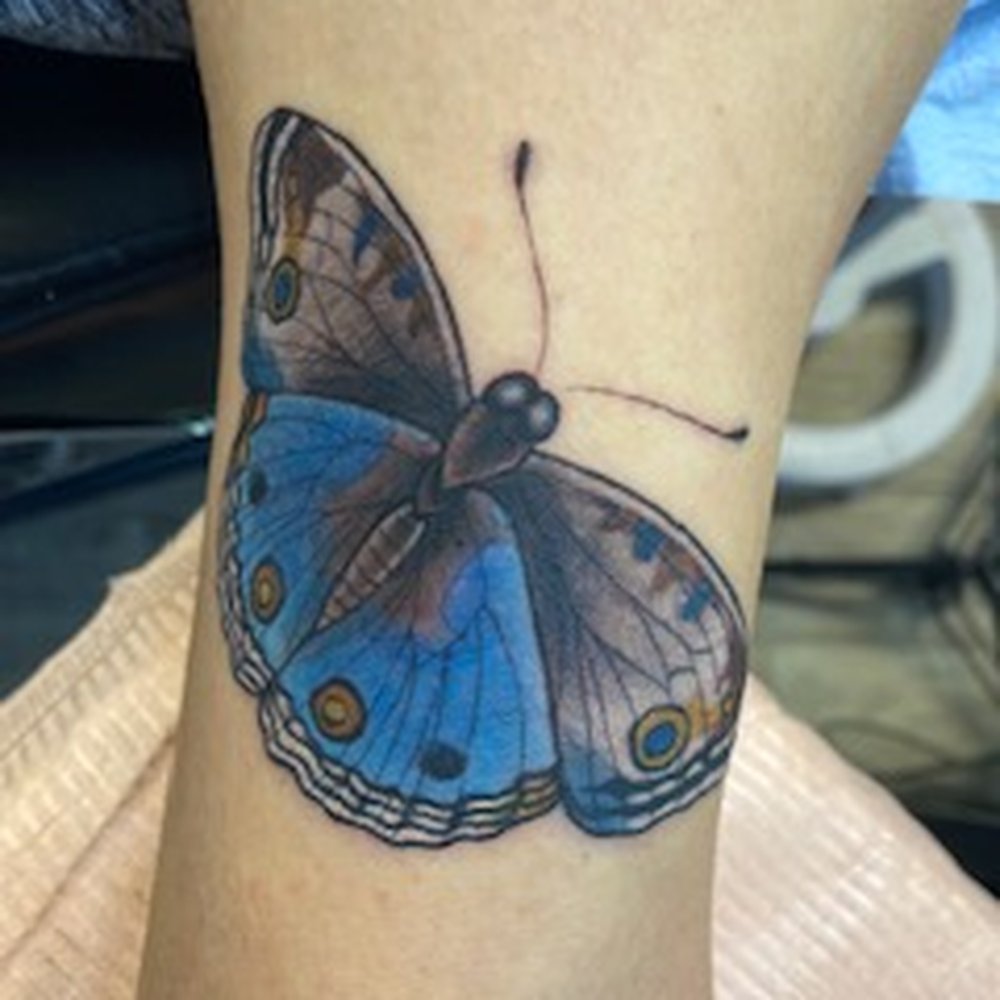 tattoo about the size of my palm on the inner bicep with my elbow toward the bottom. tattoo about the size of my palm on the inner bicep with my elbow toward the bottom.