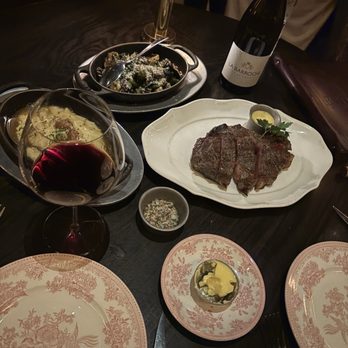 Bavette's - Ribeye steak, mashed potatoes and Brussel sprouts - Steakhouses Near Me - Las Vegas, Nevada